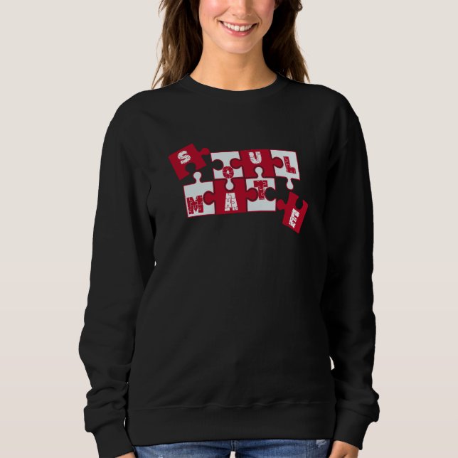 Sudadera Soul Mate Puzzle Piece Matching Couple Valentines  (Anverso)