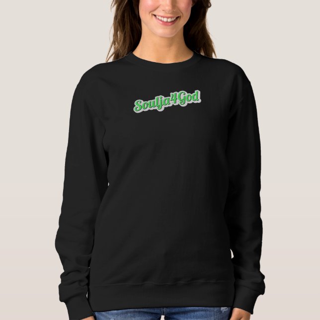 Sudadera Soulja 4 Dios Cristiano Religioso Ejército Raglan (Anverso)