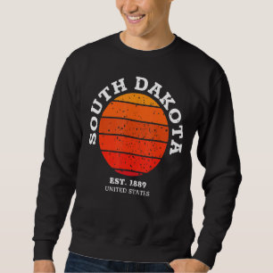 Sudadera South Dakota Retro Sunset Vintage Sports Sd