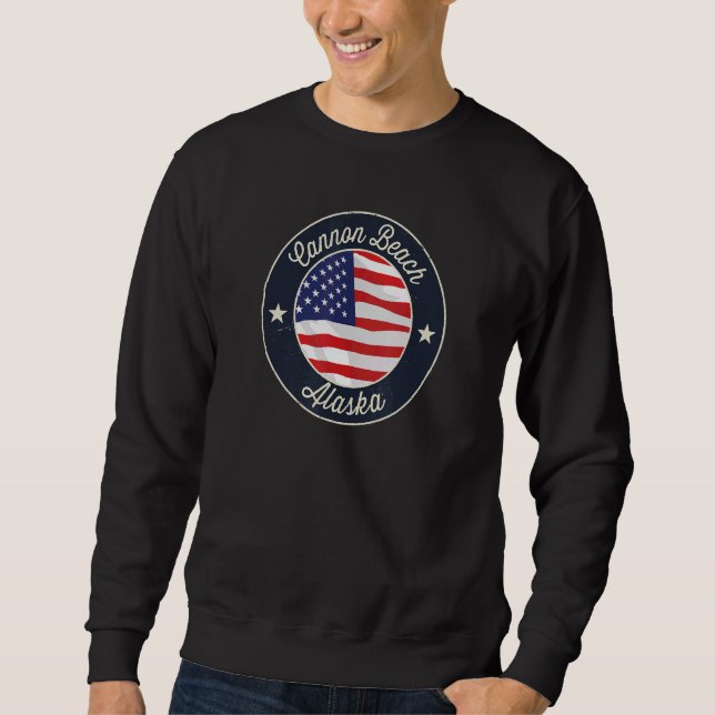 Sudadera Souvenir de Cannon Beach Patriotic Alaska (Anverso)