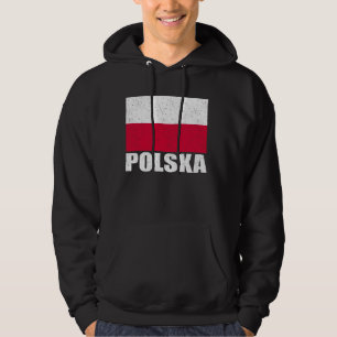 Sudadera Souvenir de la bandera polaca Grunge Vintage Polon