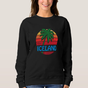 Sudadera Souvenir de playa de palmeras de verano de Islandi