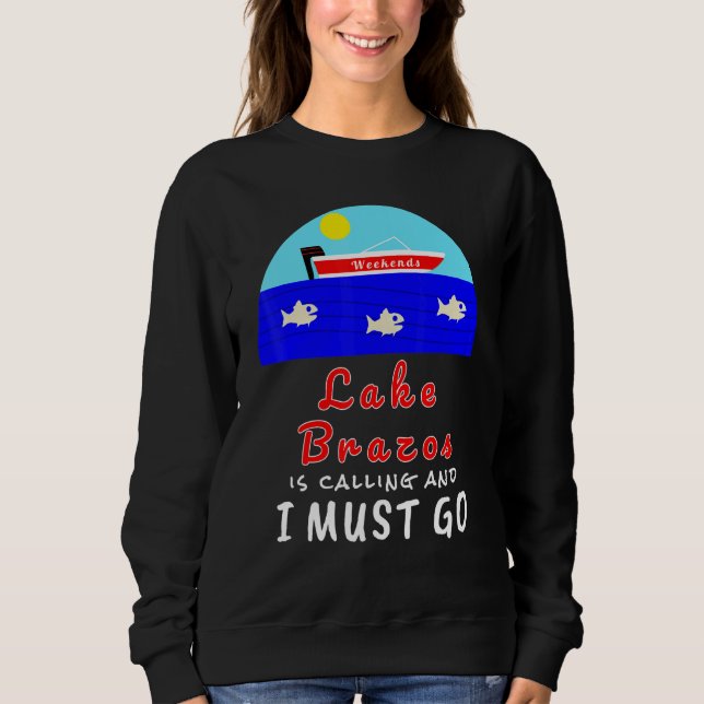 Sudadera Souvenir del lago Brazos Texas (Anverso)