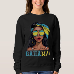 Sudadera Souvenirs de Bahamas: Bandera de una mujer provoca