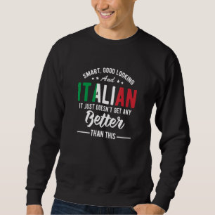 Sudadera Souvenirs de la bandera italiana para hombres ital