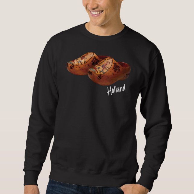 Sudadera Souvenirs De Los Países Bajos Clogs De Madera Hola (Anverso)