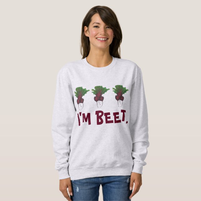 Sudadera Soy Beet (Beat) Red Beet Vegetable Vegan (Anverso completo)