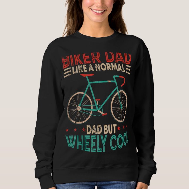 Sudadera Soy Biker Dad Fathers Day Wheely Cooler Bicycle Bi (Anverso)