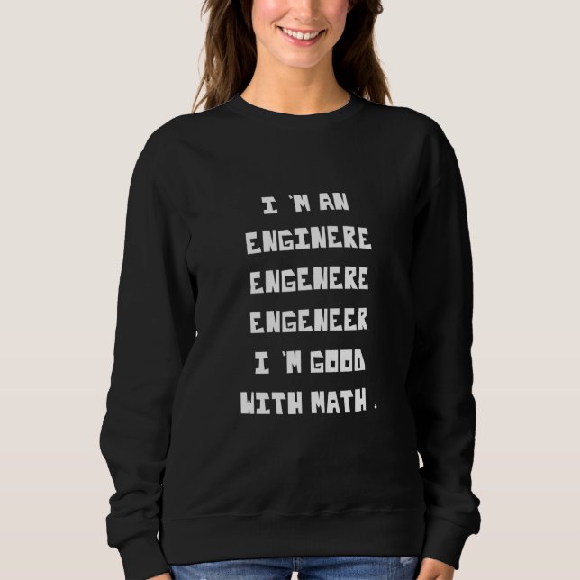 Sudadera Soy bueno en matemáticas (Anverso)