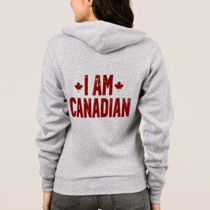Sudadera Soy canadiense - Declaración patriótica y hoja de
