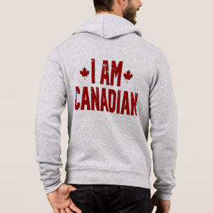 Sudadera Soy canadiense - Declaración patriótica y hoja de