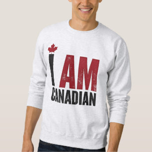 Sudadera Soy canadiense - Declaración patriótica y hoja de
