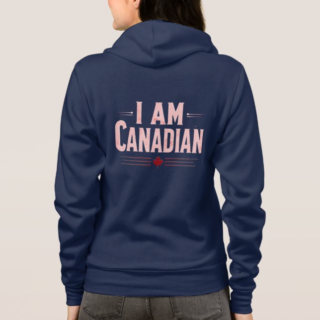 Sudadera Soy canadiense - Orgullo nacional, declaración pat (Reverso)