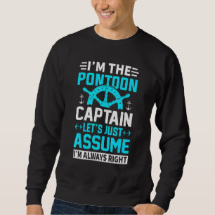 Sudadera Soy Capitán De Pontón Siempre A La Derecha En El B