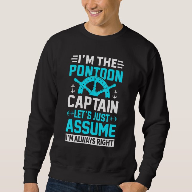 Sudadera Soy Capitán De Pontón Siempre A La Derecha En El B (Anverso)