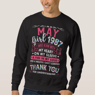 Sudadera Soy Chica de mayo de 1987 35º cumpleaños 35 años