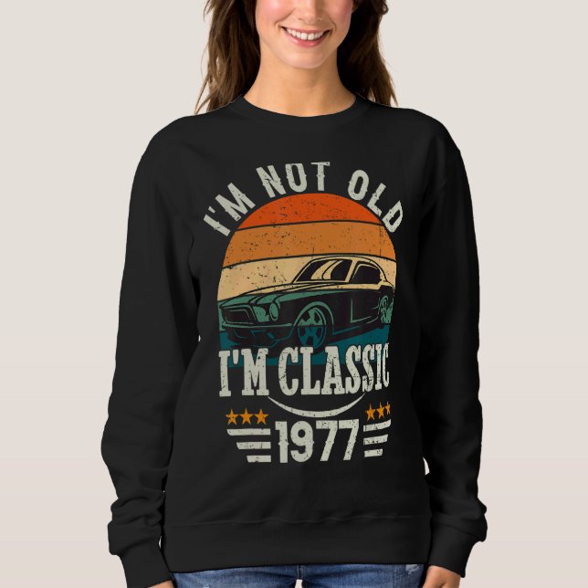 Sudadera Soy Clásico Coche 45º Cumpleaños 45 Años Nacido En (Anverso)