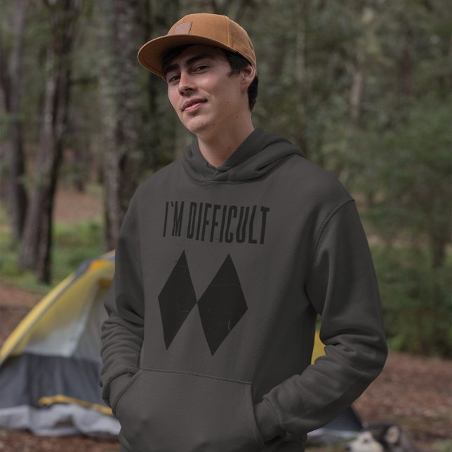 Sudadera Soy difícil esquiar invierno divertido doble diama (Subido por el creador)