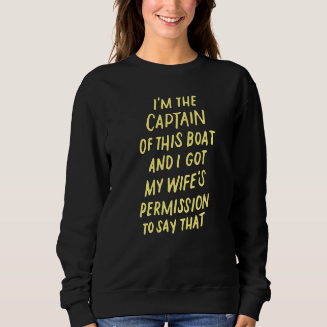 Sudadera Soy el capitán de este barco (Anverso)