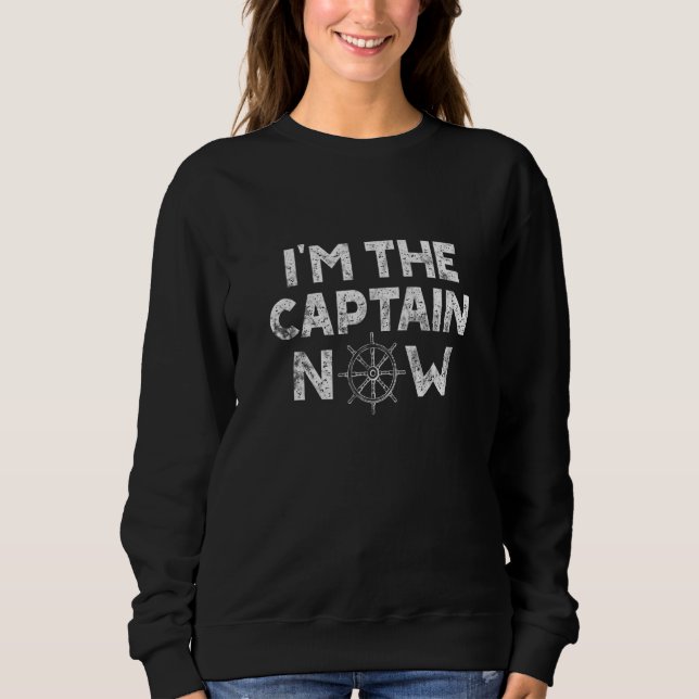 Sudadera Soy el capitán del barco capitán del barco capitán (Anverso)