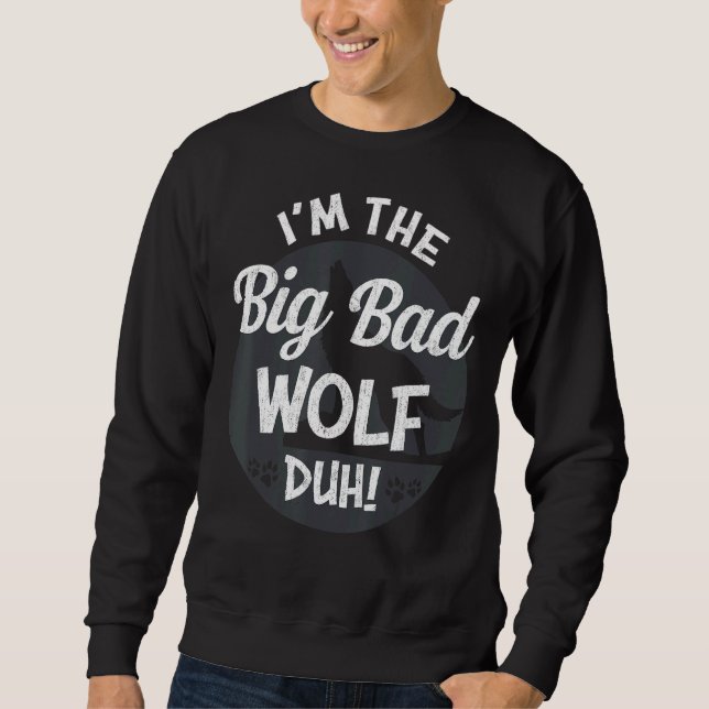 Sudadera Soy el disfraz de Halloween de Bad Wolf Duh (Anverso)
