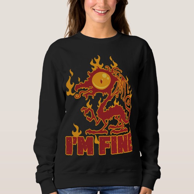 Sudadera Soy el dragón quemador fino (Anverso)