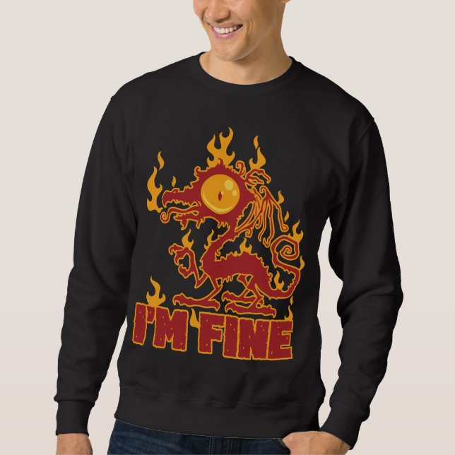 Sudadera Soy el dragón quemador fino (Anverso)