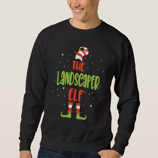 Sudadera Soy El Elfo Jardinero, Navidad Familiar Combinada (Anverso)