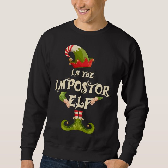 Sudadera Soy el impostor Elf Navidades graciosos (Anverso)