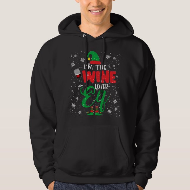 Sudadera Soy el Navidad Elf de Wine Lover (Anverso)