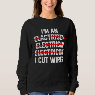 Sudadera Soy electricista, corto cables, ingeniero eléctric