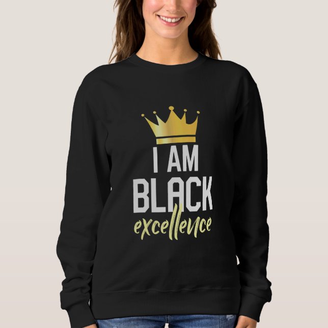 Sudadera Soy Excelencia Negra (Anverso)