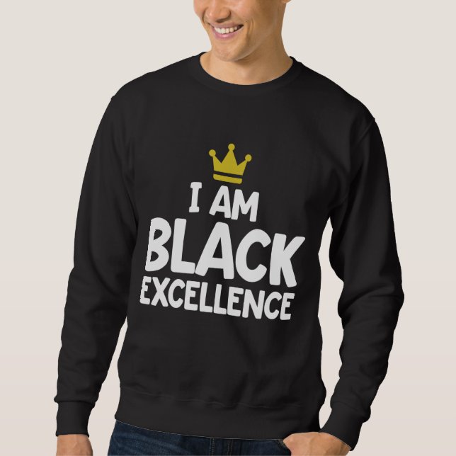 Sudadera Soy Excelencia Negra Lon de Historia Afroamericana (Anverso)