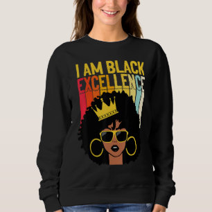 Sudadera Soy Excelencia Negra Melanin Reina Afro Mujeres Ar