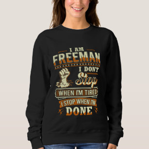 Sudadera Soy Freeman Shirt Personalizado Freeman Apellido