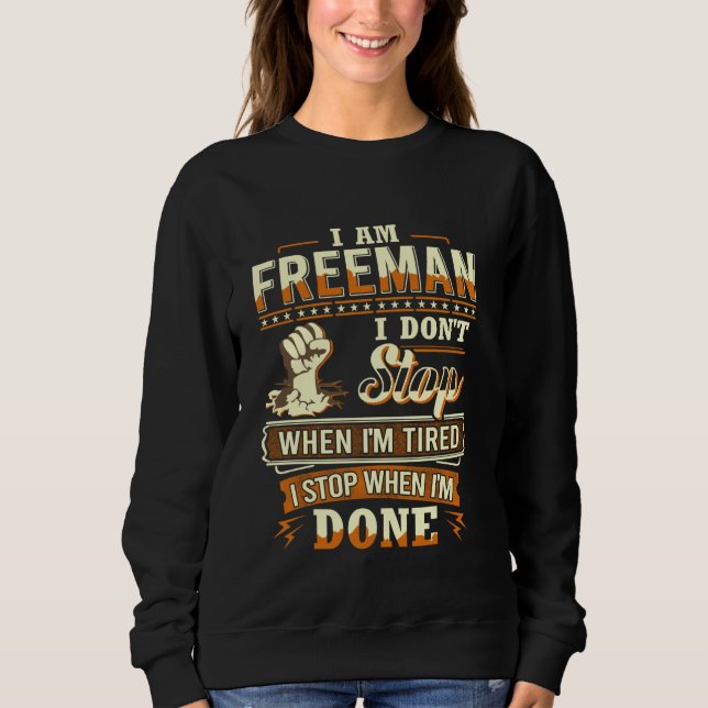 Sudadera Soy Freeman Shirt Personalizado Freeman Apellido (Anverso)