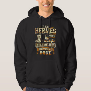 Sudadera Soy Hermes. No me detengo cuando estoy cansado