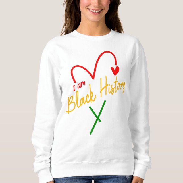 Sudadera Soy Historia Negra  (Anverso)