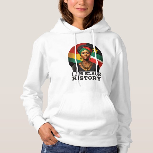 Sudadera Soy historia negra (Anverso)