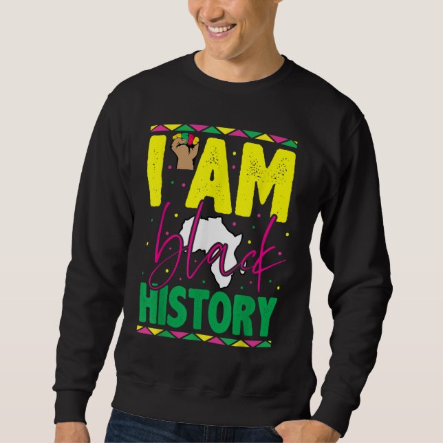 Sudadera Soy Historia Negra (Anverso)
