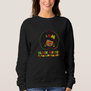 Sudadera Soy historia negra afro Chica mujer afroamericana