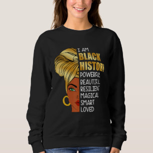 Sudadera Soy historia negra afro mujeres Melanin Celebr del