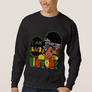 Sudadera Soy historia negra afro peekaboo Chica afro amer