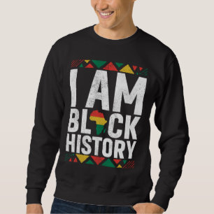 Sudadera Soy historia negra Mes de historia negra Mapa de Á