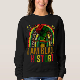 Sudadera Soy historia negra mujeres africanas arcoiris negr