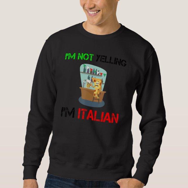 Sudadera Soy italiano me encanta la cerveza italiana que to (Anverso)