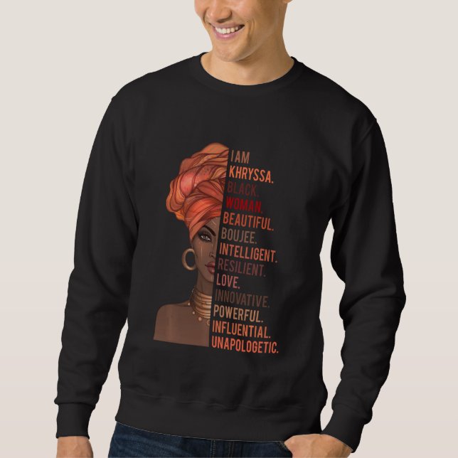 Sudadera Soy Khryssa Black Woman History Month 2020 Orgullo (Anverso)