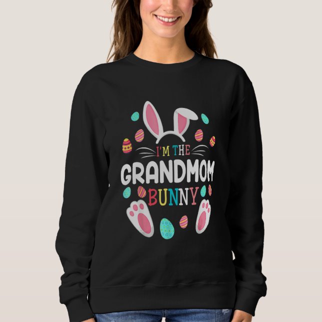 Sudadera Soy la abuela conejita de la familia feliz (Anverso)