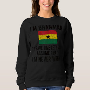 Sudadera Soy la bandera ghanesa Ghana raíces ghanesas
