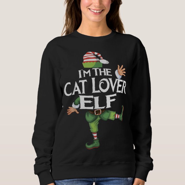 Sudadera Soy la familia divertida de Cat Lover Elf que coin (Anverso)